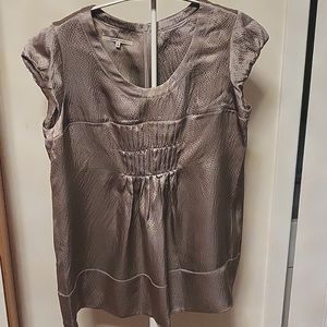 GERARD DAREL Silk Satin Short Sleeve Top Blouse Size 38 FRANCE 🇫🇷